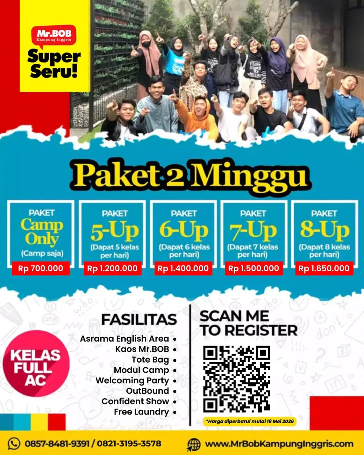 paket 2 minggu mrbob